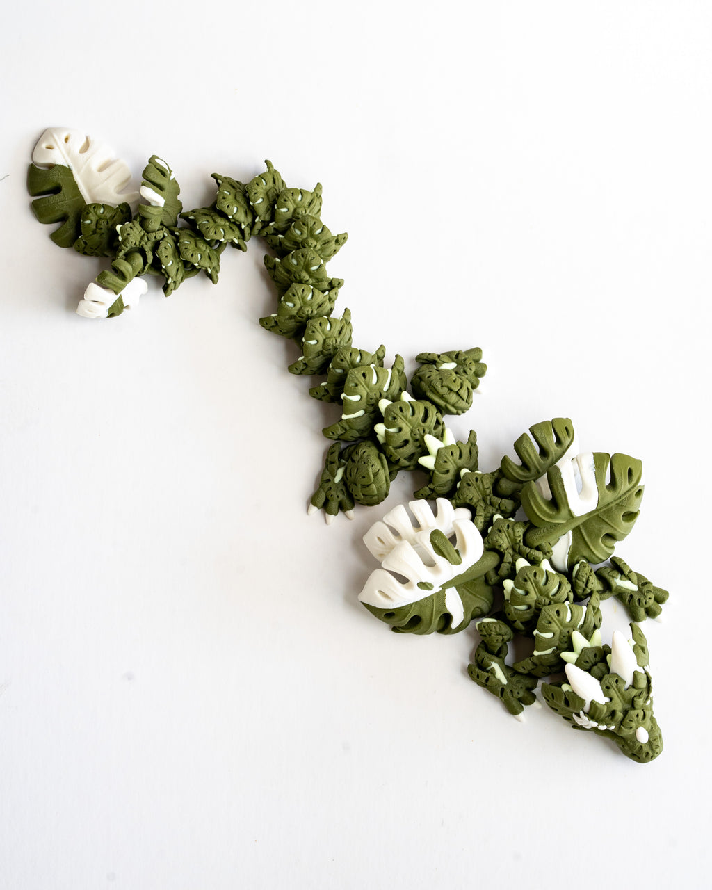 Monstera Variegata Dragon - Large Articulated 3D Printed Dragon