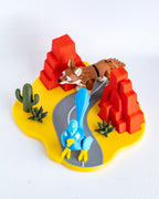Coyote & Road Runner 3D Printed Desert Display Set