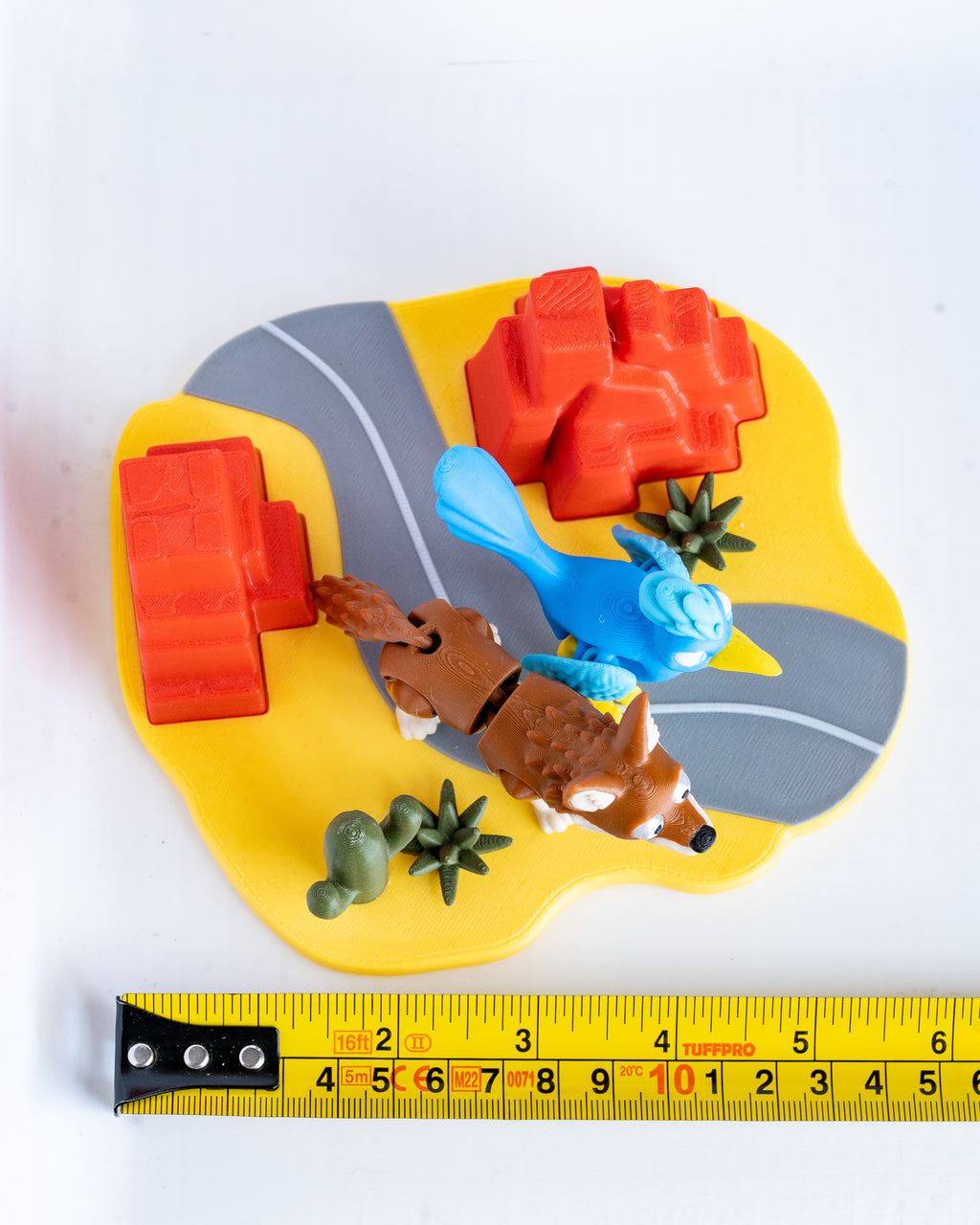 Coyote & Road Runner 3D Printed Desert Display Set