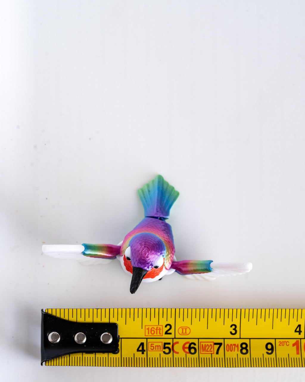 Rainbow Hummingbird - 3D Printed Bird Figurine