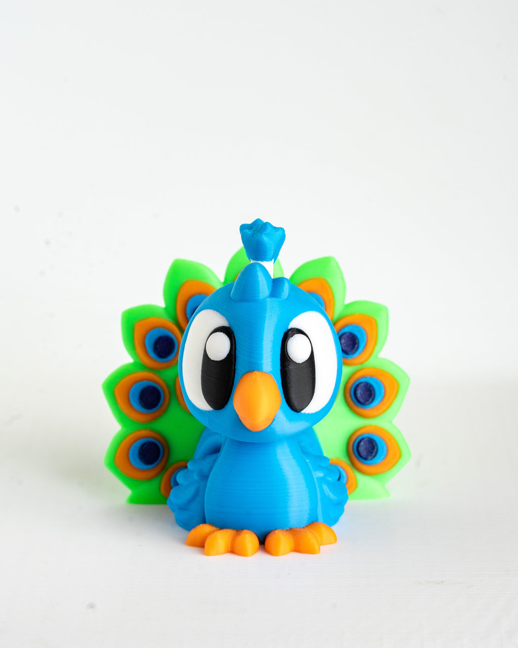 Colourful Peacock - 3D Printed Bird Figurine