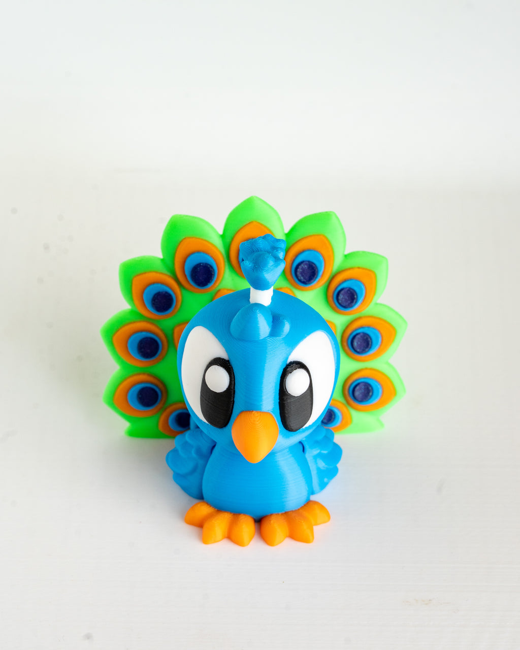 Colourful Peacock - 3D Printed Bird Figurine
