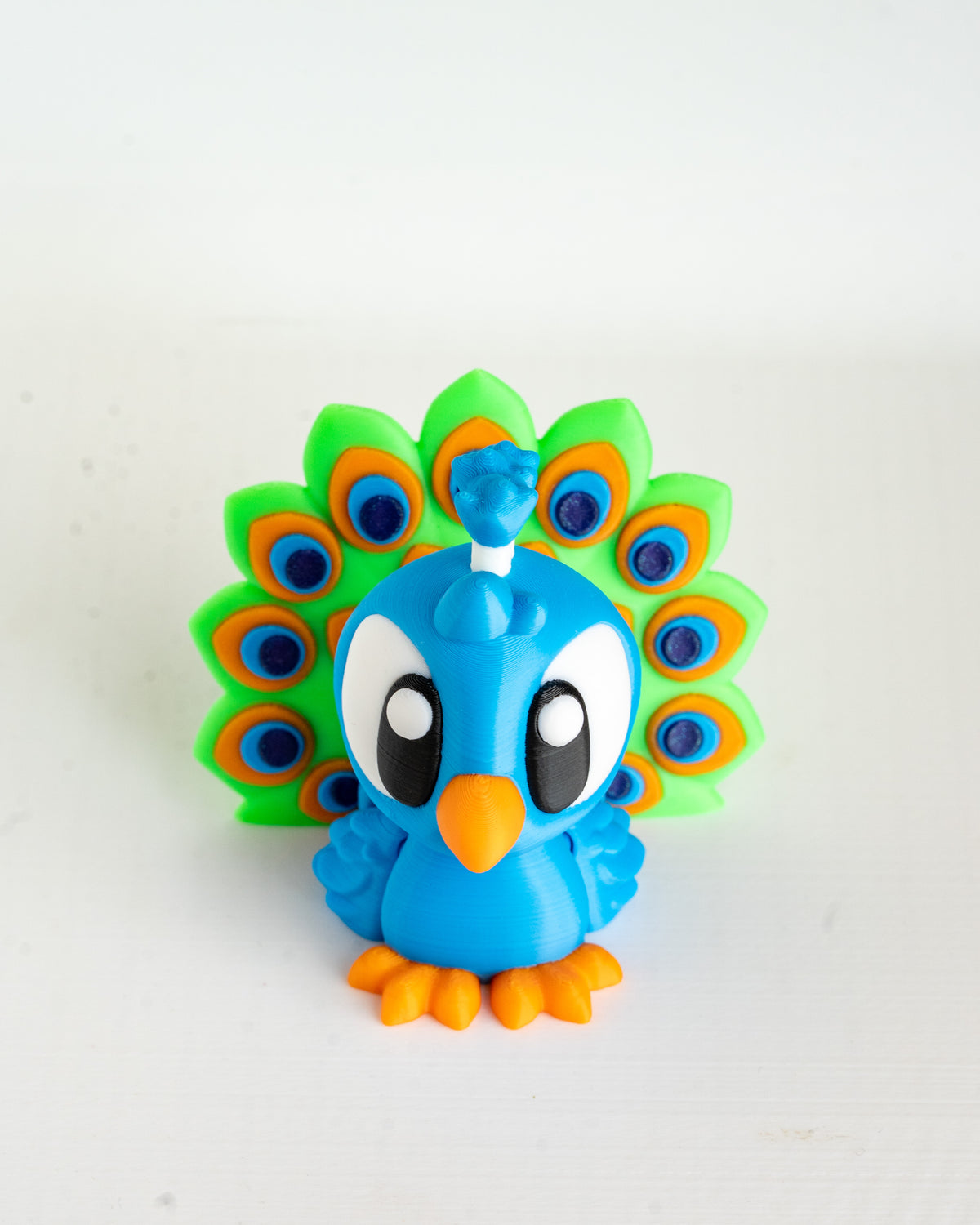 Colourful Peacock - 3D Printed Bird Figurine