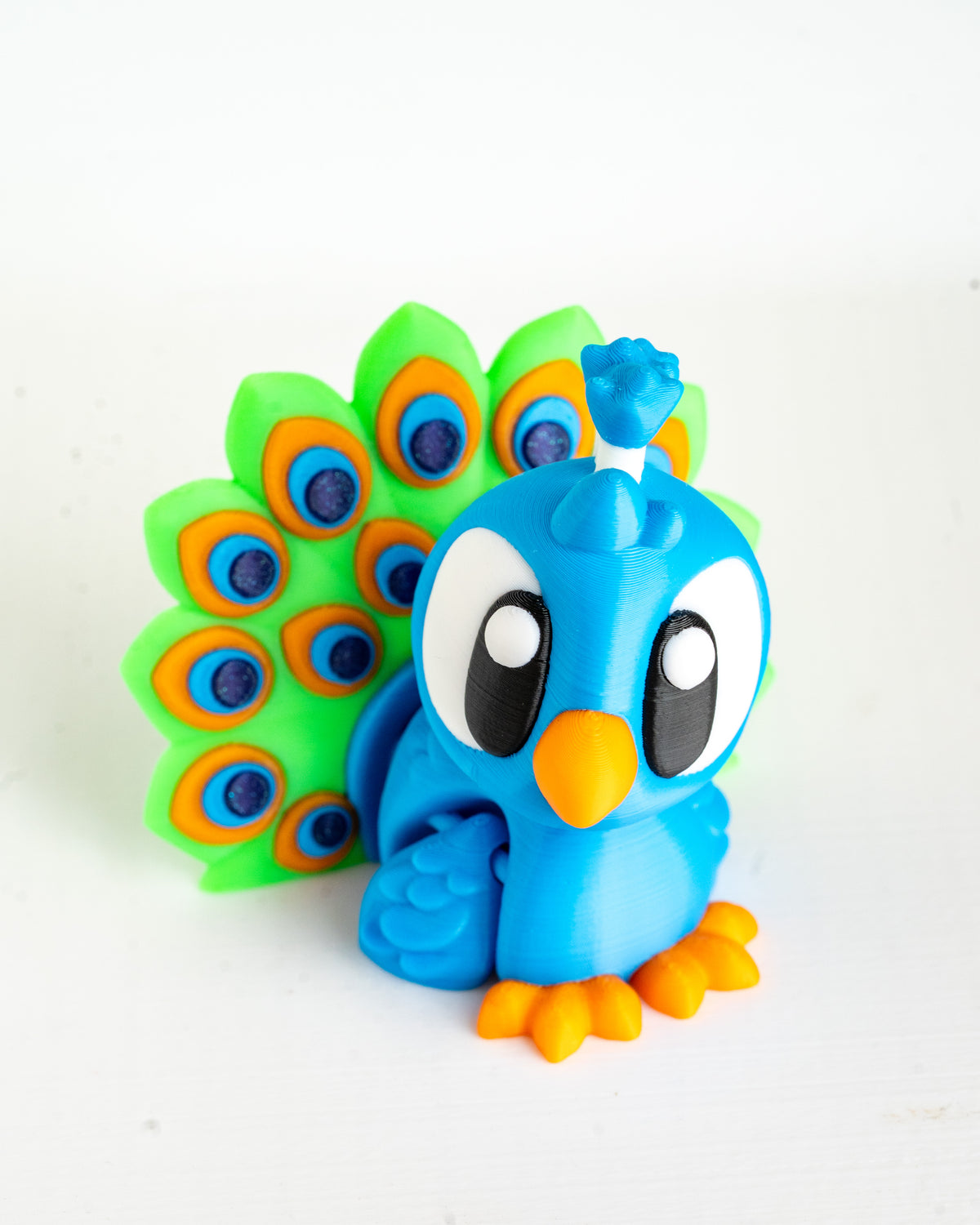 Colourful Peacock - 3D Printed Bird Figurine