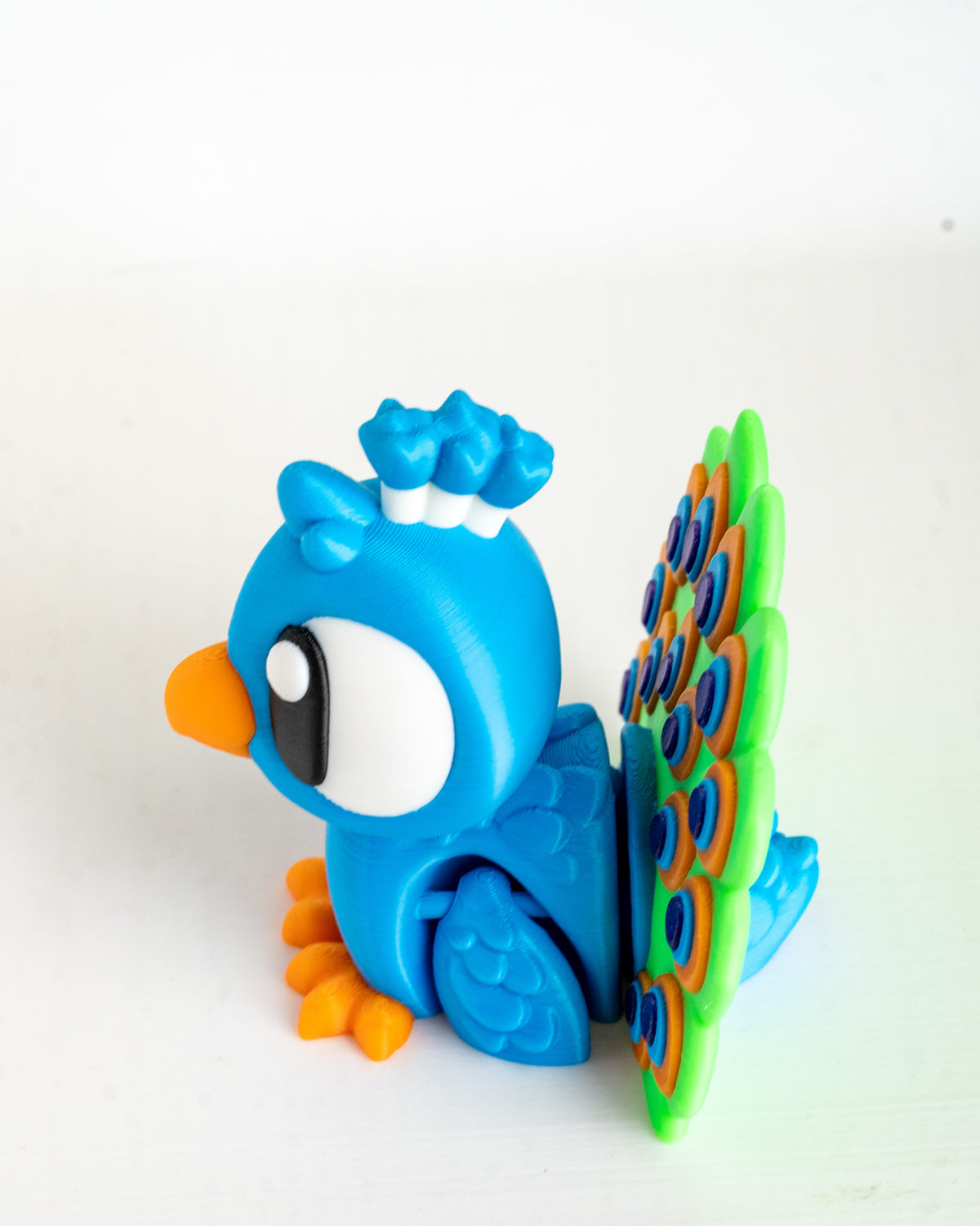 Colourful Peacock - 3D Printed Bird Figurine