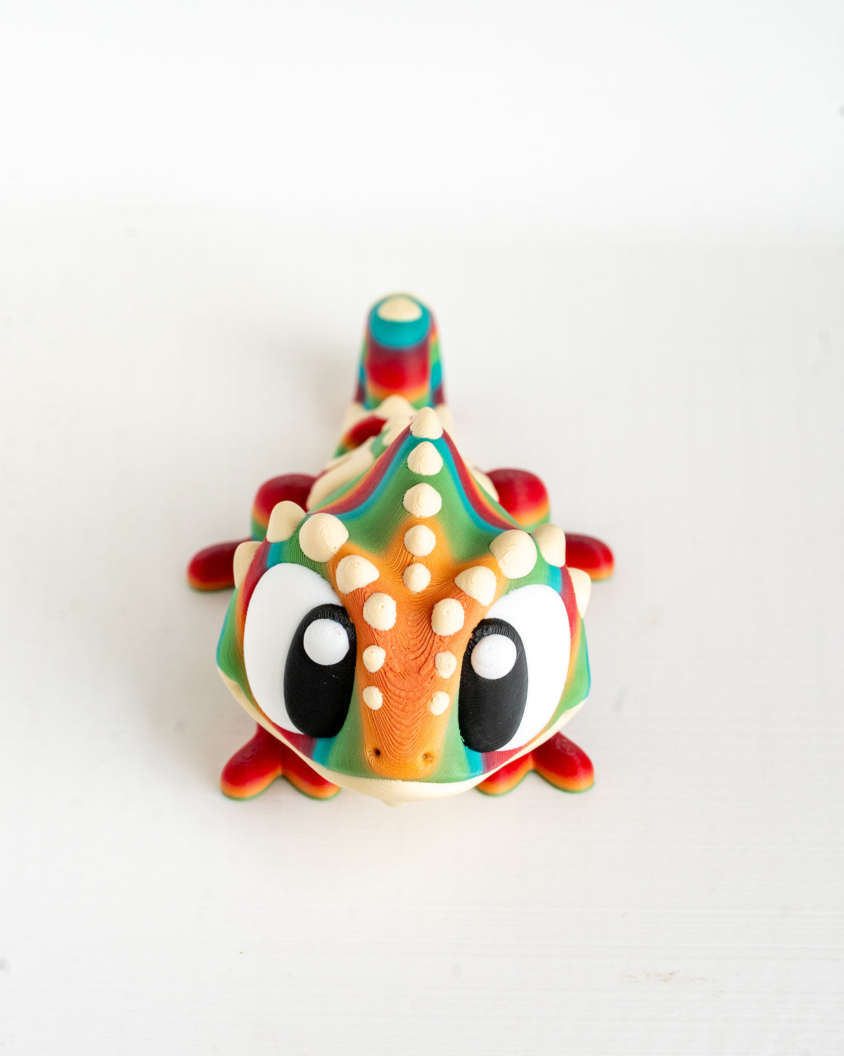 Rainbow Chameleon - Articulated 3D Printed Figurine