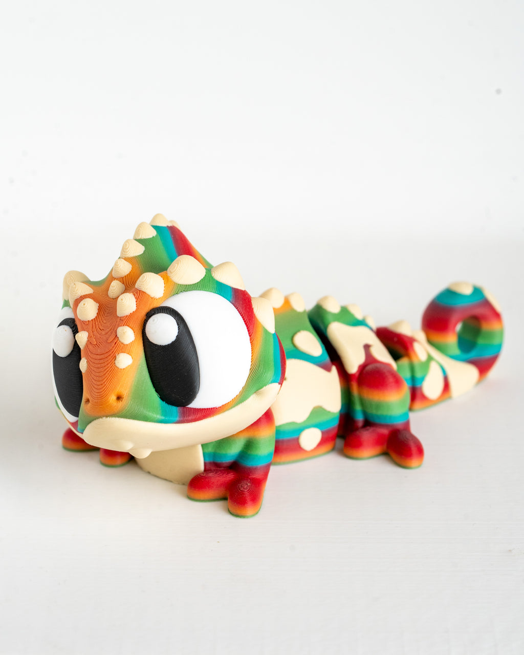Rainbow Chameleon - Articulated 3D Printed Figurine