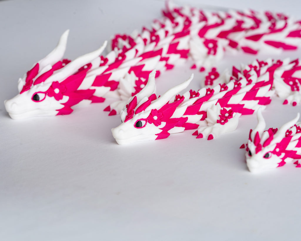 Sakura Dragon - Articulated Cherry Blossom Dragon - 3 Sizes