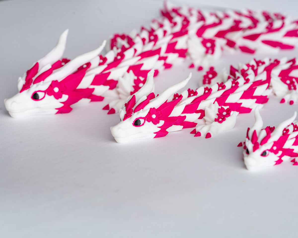 Sakura Dragon - Articulated Cherry Blossom Dragon - 3 Sizes