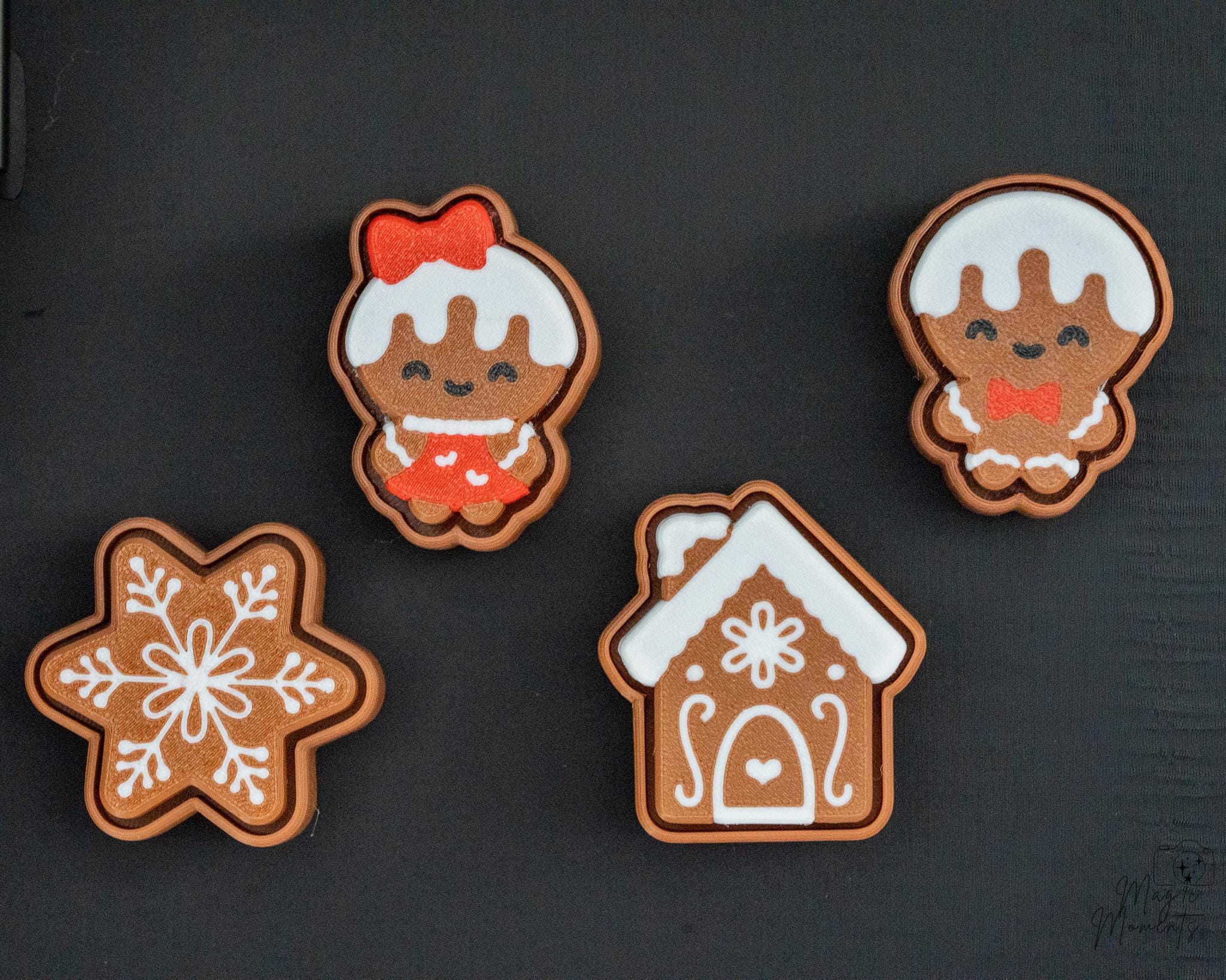 Festive gingerbread ornament collection with cookie inspired Christmas decorations