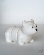 Polar bear figure with articulated segmented body design