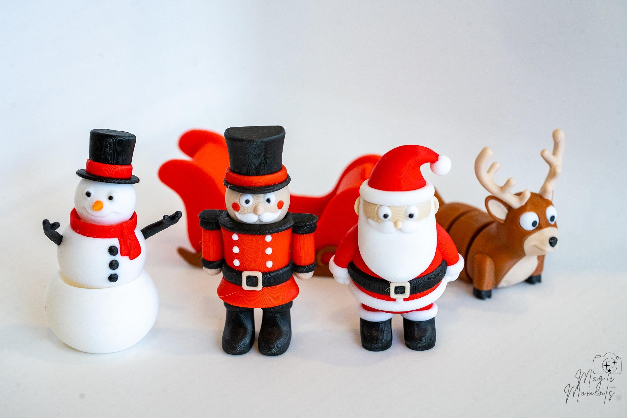 christmas character set 3d printed festive miniatures