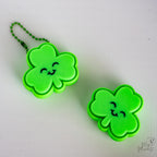 shamrock clicker keychain 3d printed lucky clover fidget