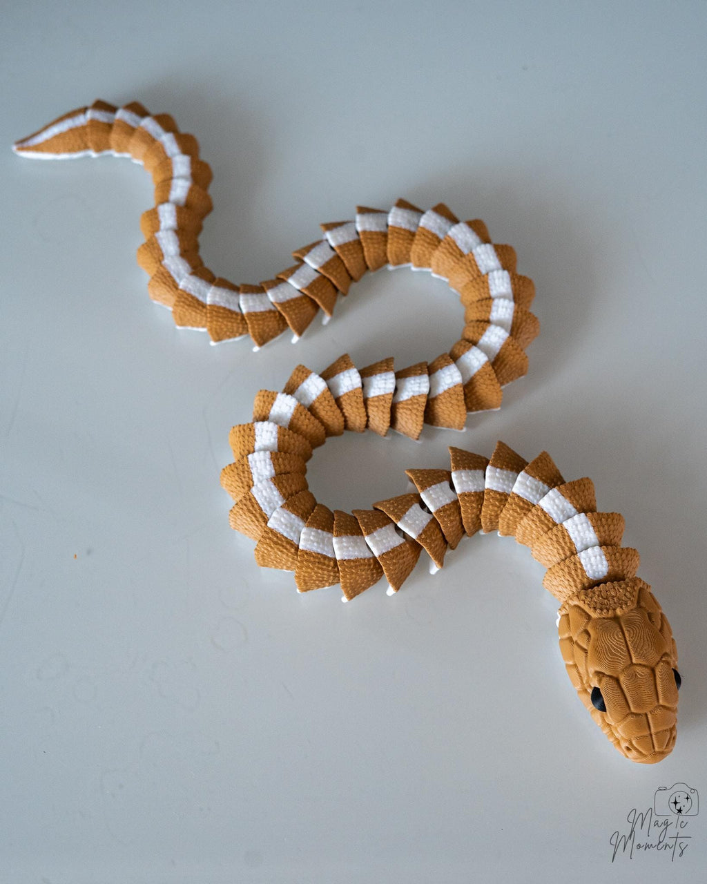 Flexible snake decorative figure with detailed scales