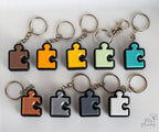 puzzle piece clicker keychains set