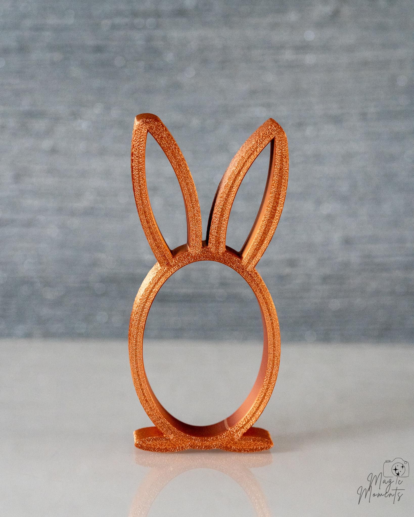 Bronze bunny egg stand for Easter treats
