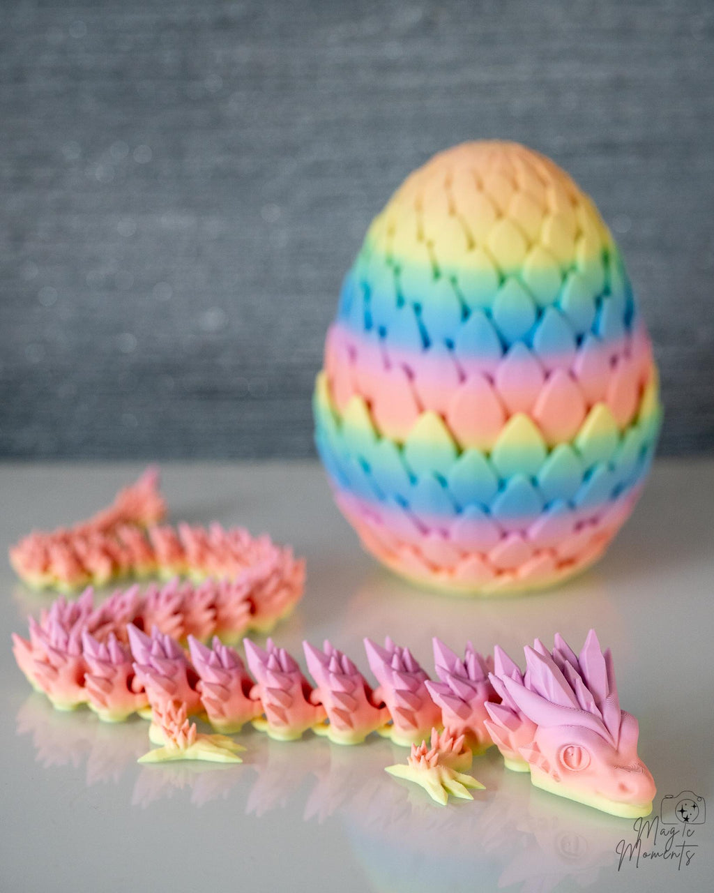 Fantasy dragon and textured egg storage container