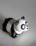 Cute panda animal figure in black and white colours
