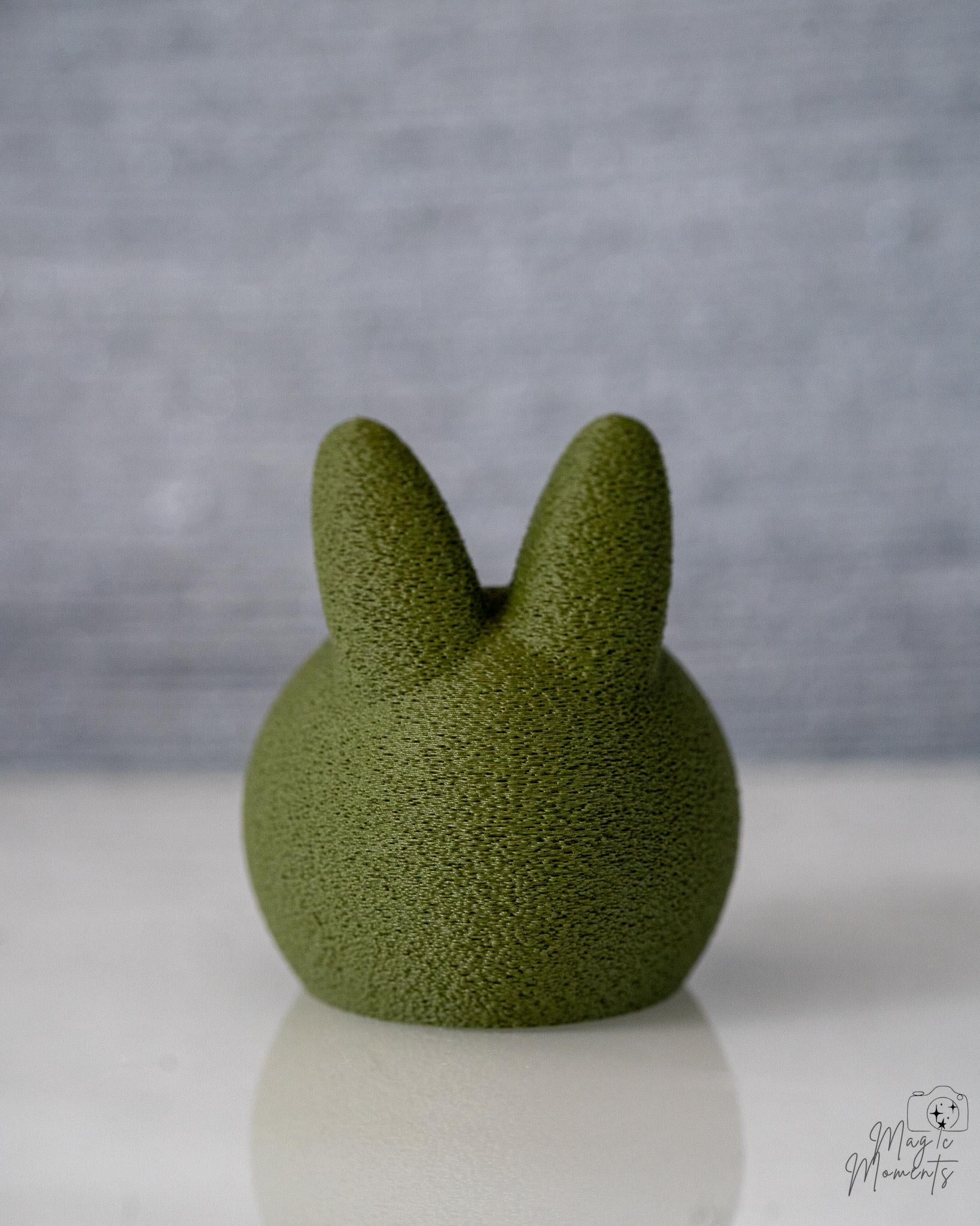 green bunny tealight holder
