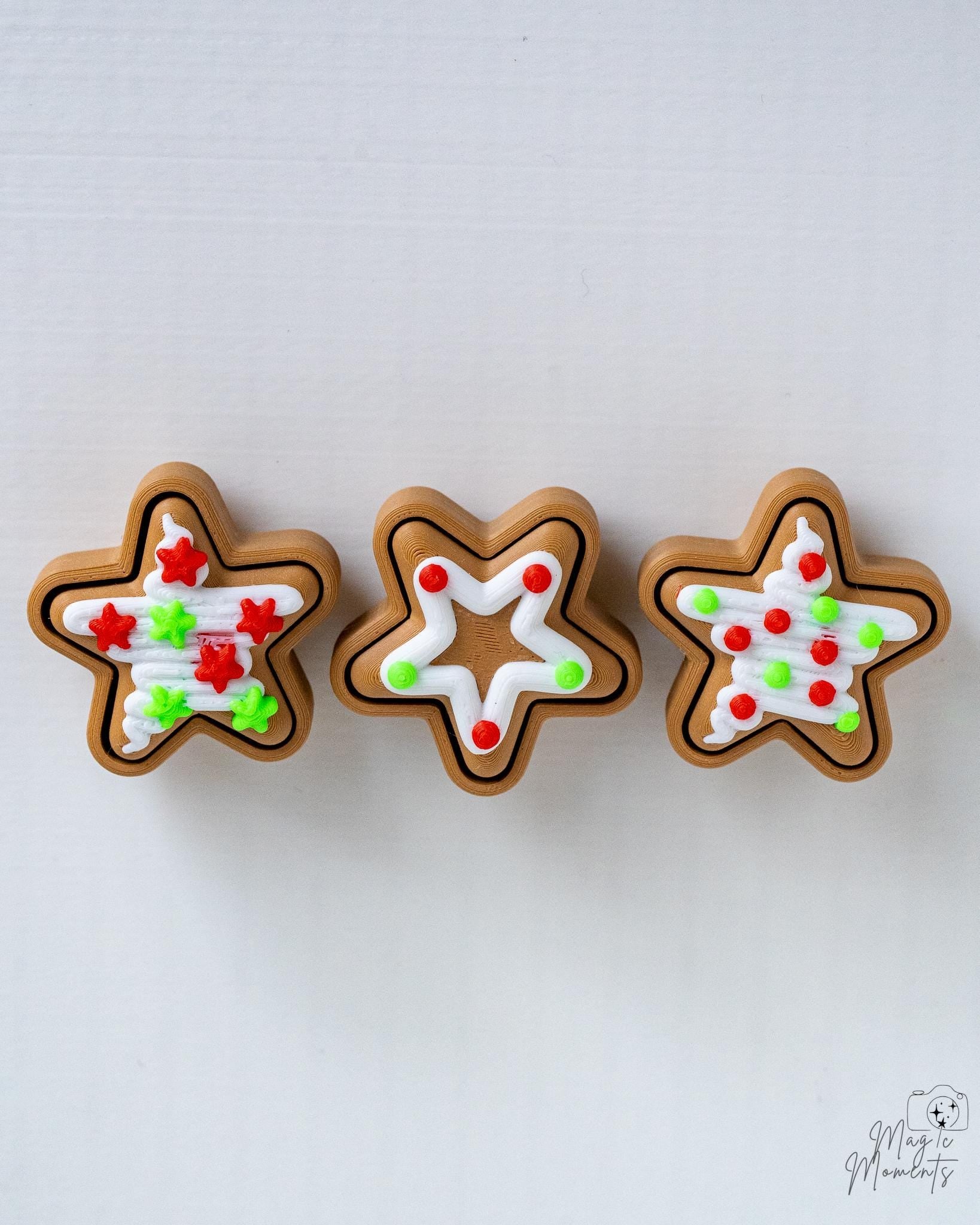gingerbread star clicker keychains