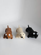 Mini dog figures displayed together
