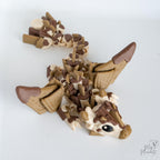 Chocolate themed articulated dragon with flexible body