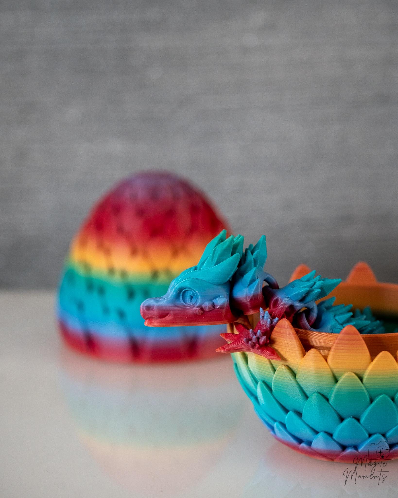 Fantasy dragon and textured removable egg storage