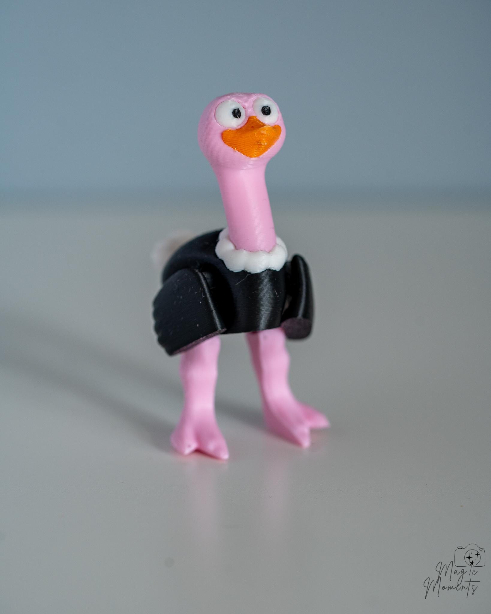 ostrich figurine 3d printed bird decor