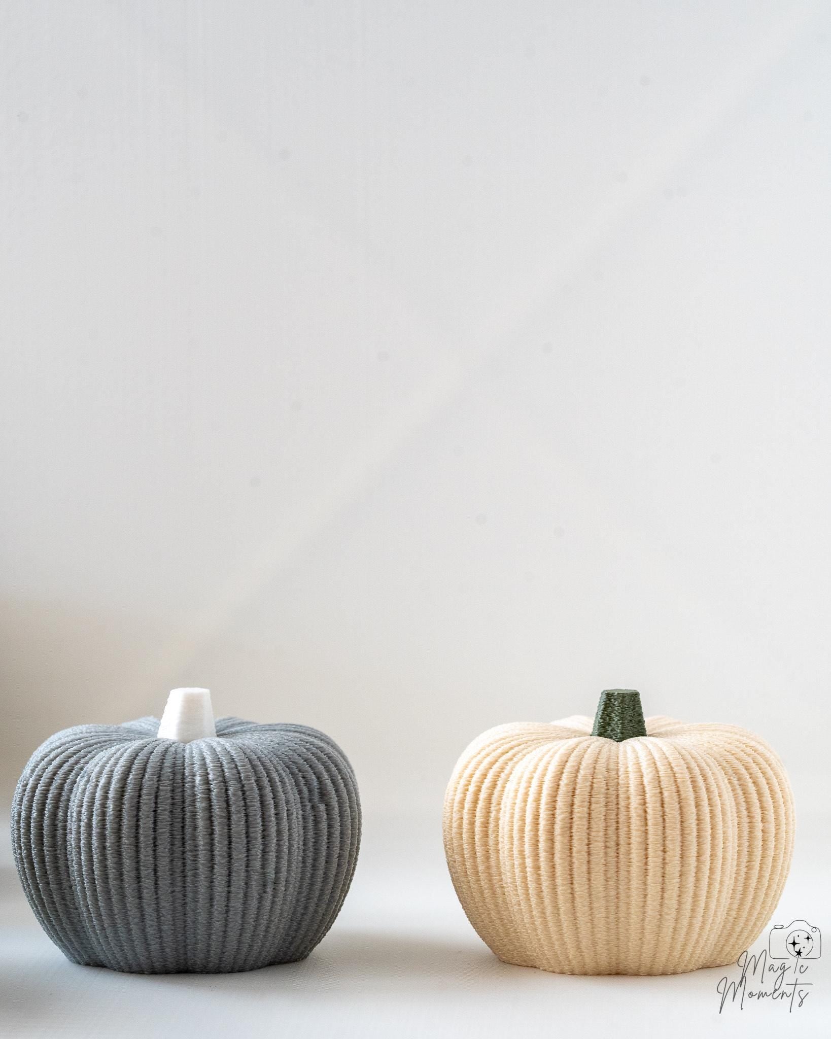 fuzzy pumpkin decor set 3d printed autumn decoration