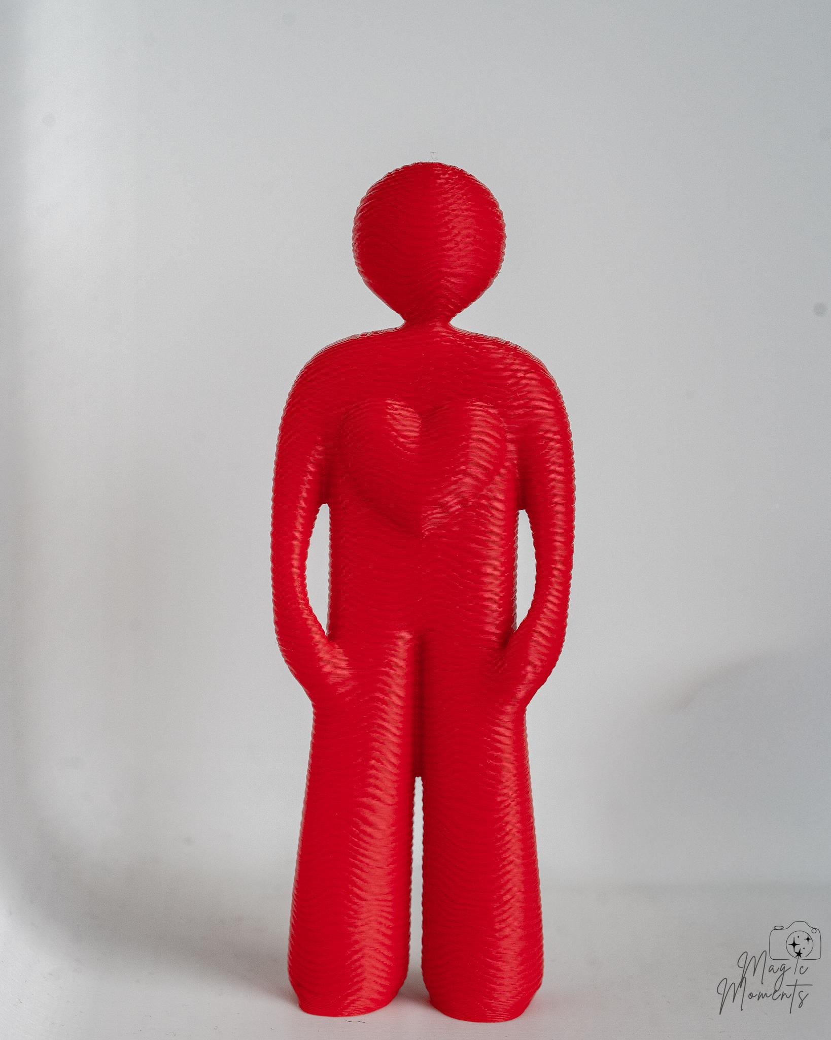 red minimalist human figure