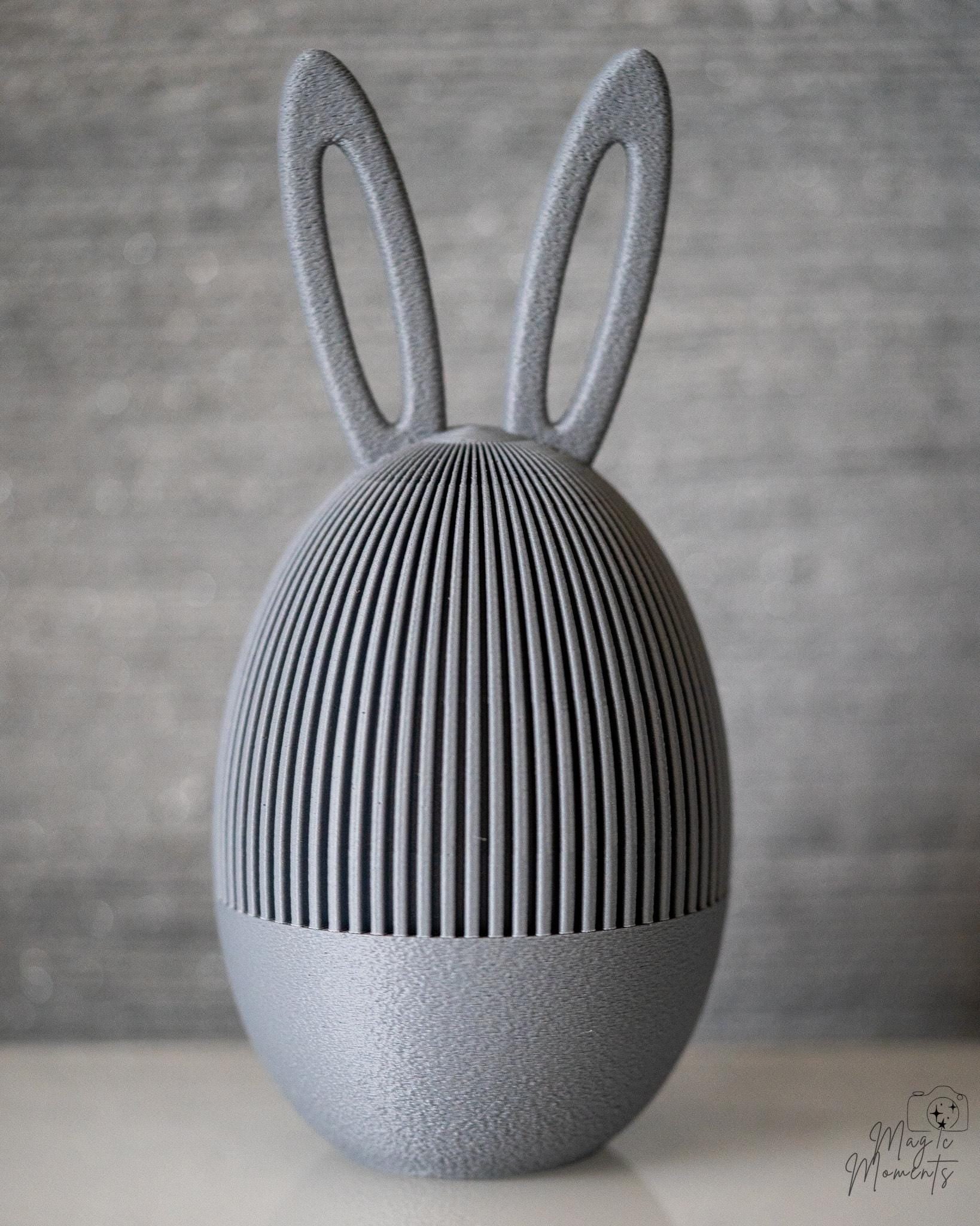 Bunny Egg Container - 3D Printed Easter Rabbit Treat Holder Decor