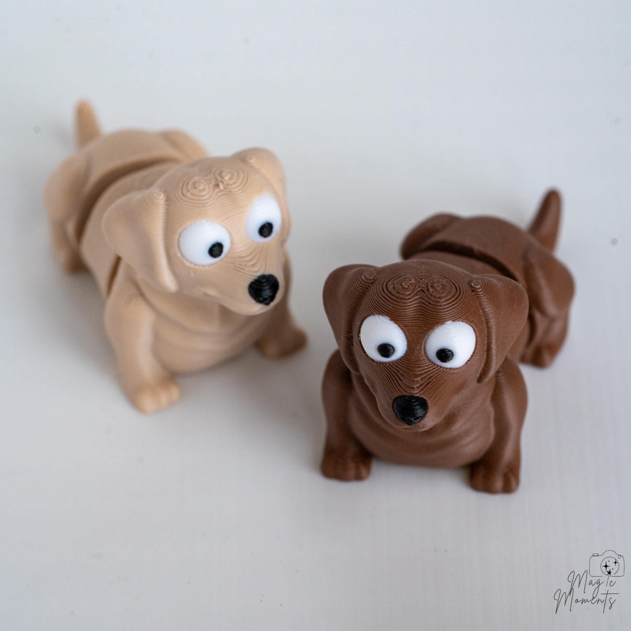 cute labrador figurine set 3d printed puppy dog figures