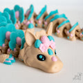 cute articulated dragon 3d printed pastel dragon decorative figure