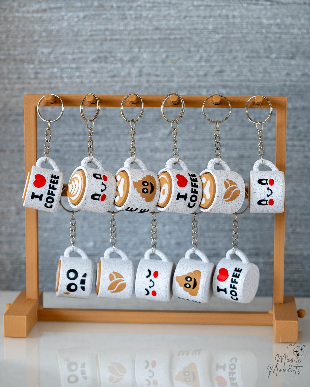 Coffee Cup Clickers - Cute 3D Printed Keychain Decorations