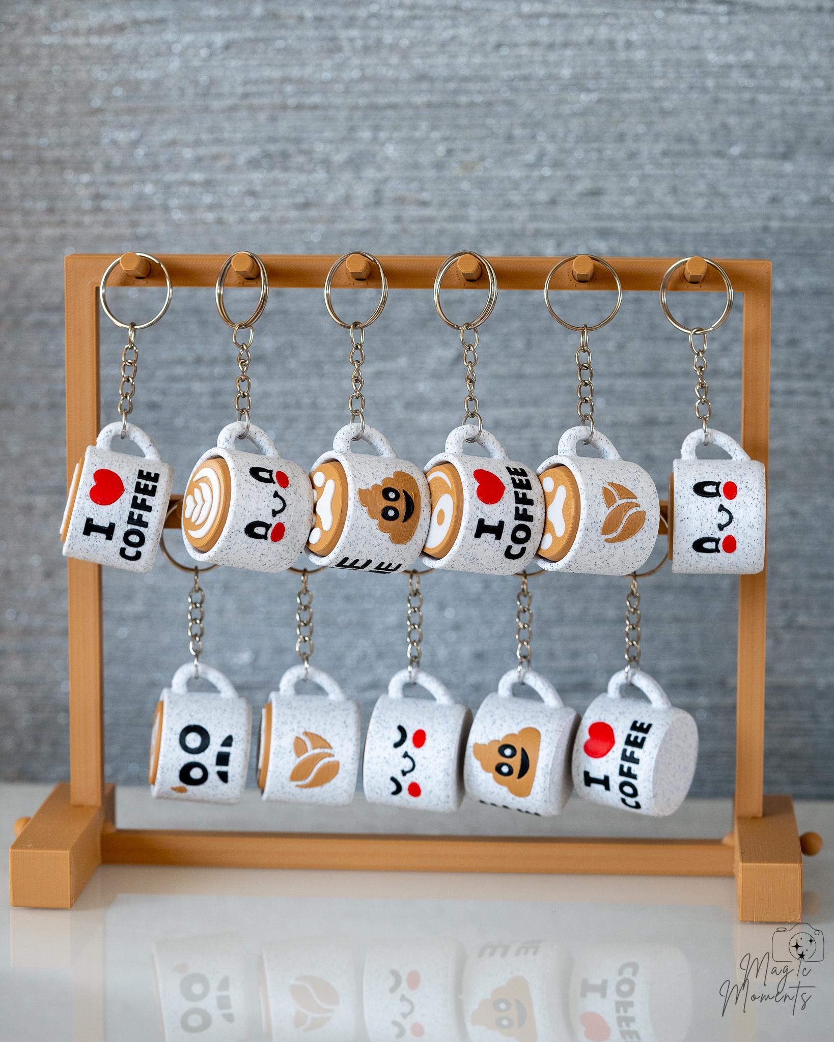 Coffee Cup Clickers - Cute 3D Printed Keychain Decorations