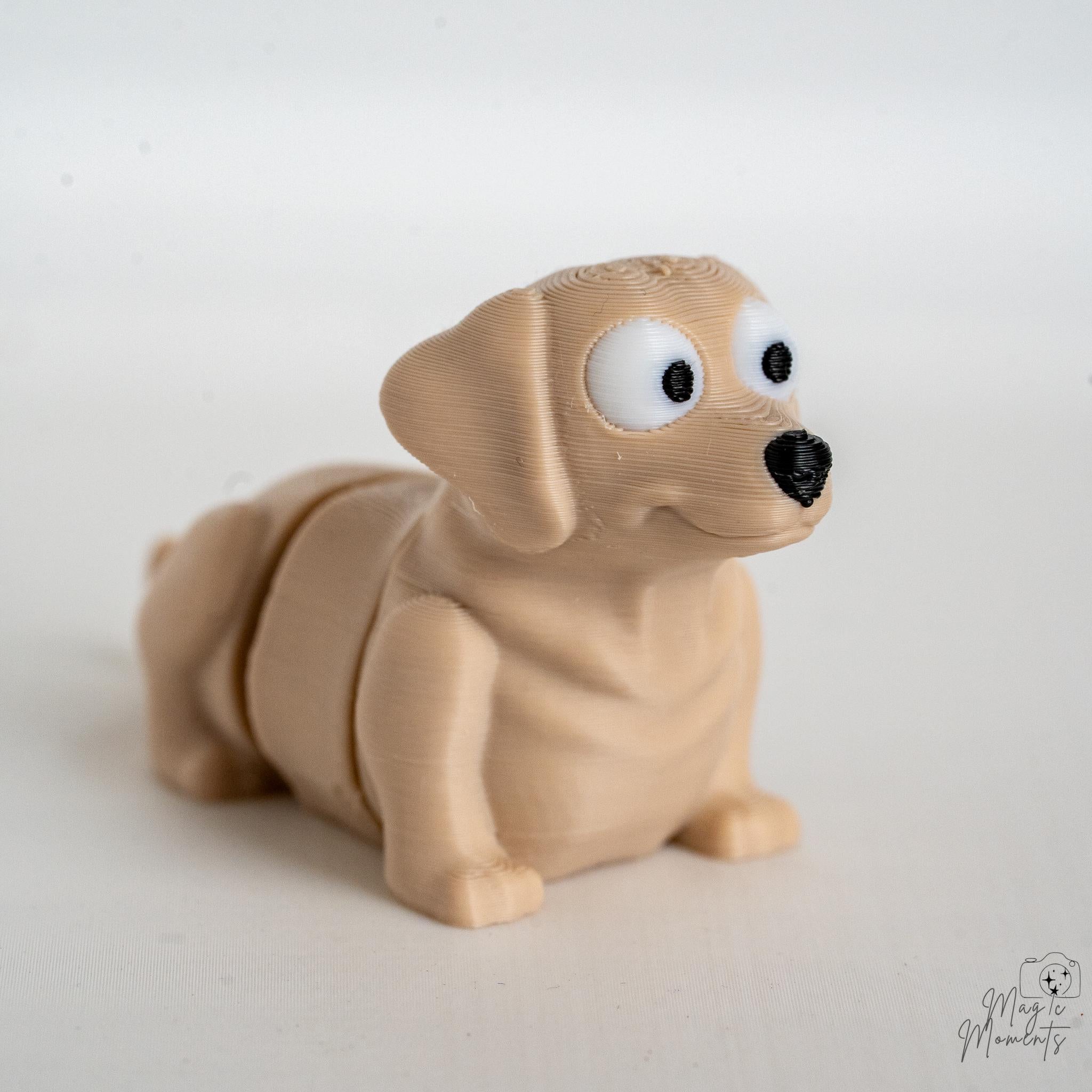 beige labrador figurine 3d printed puppy dog