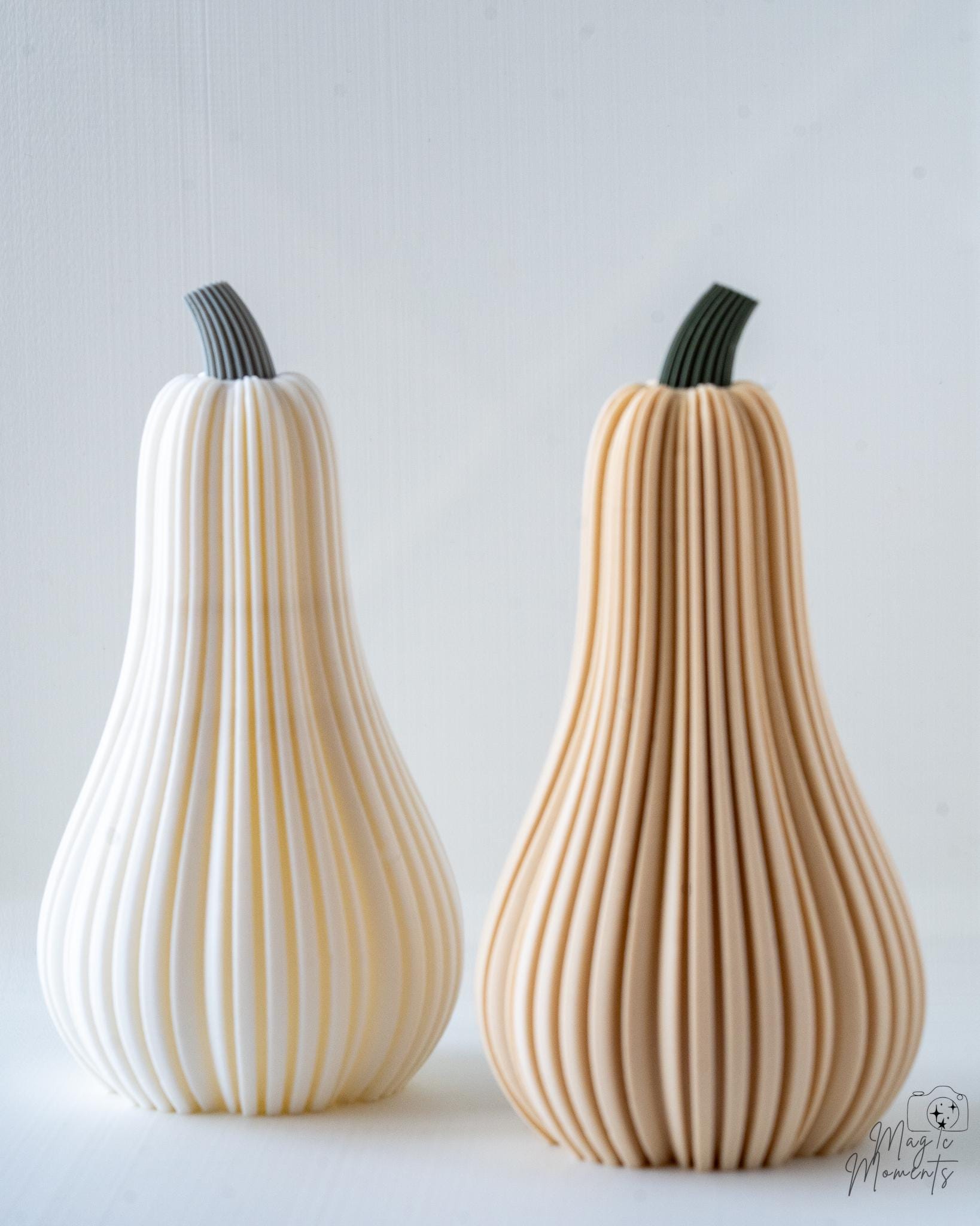 white and cream butternut squash decoration