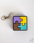 mini puzzle clicker keychain