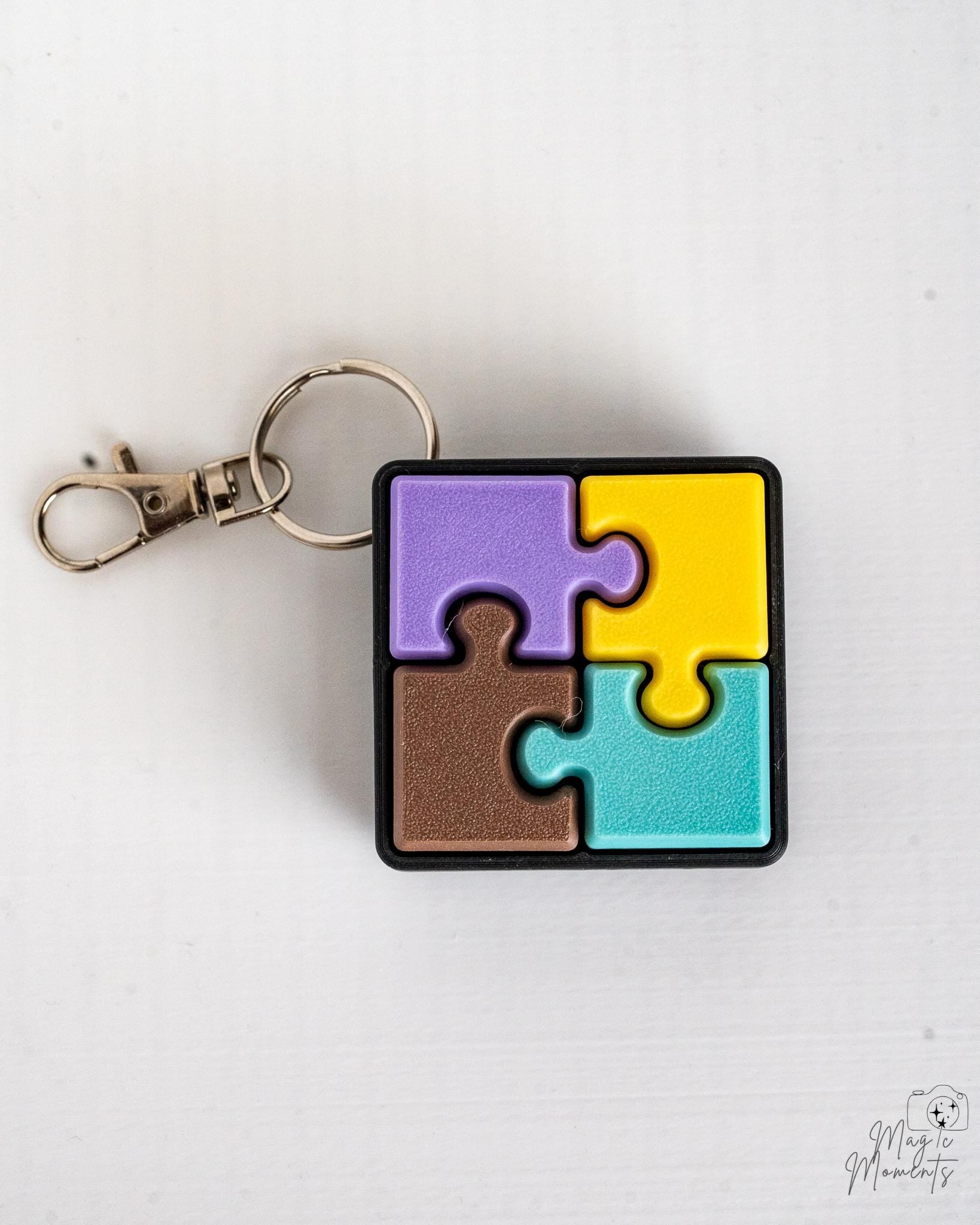 mini puzzle clicker keychain