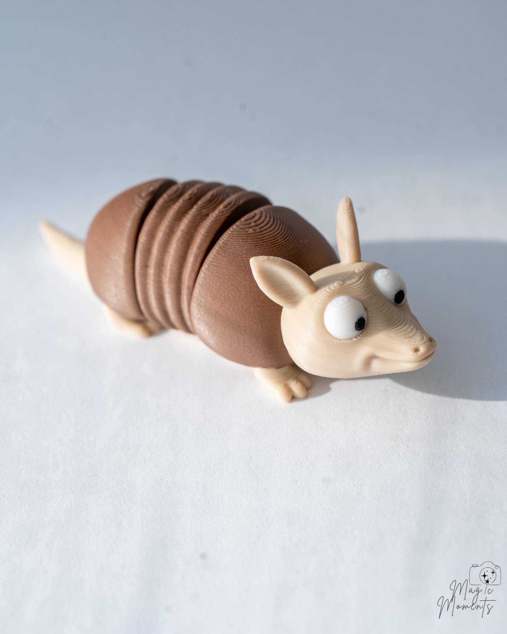 armadillo figurine 3d printed woodland animal