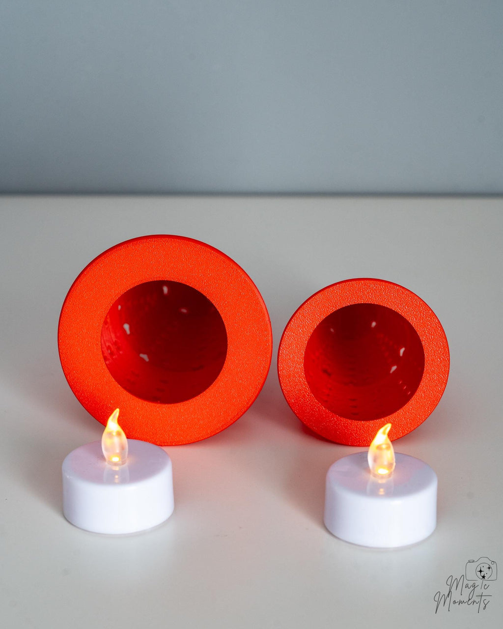 inside view of christmas tree tealight holders