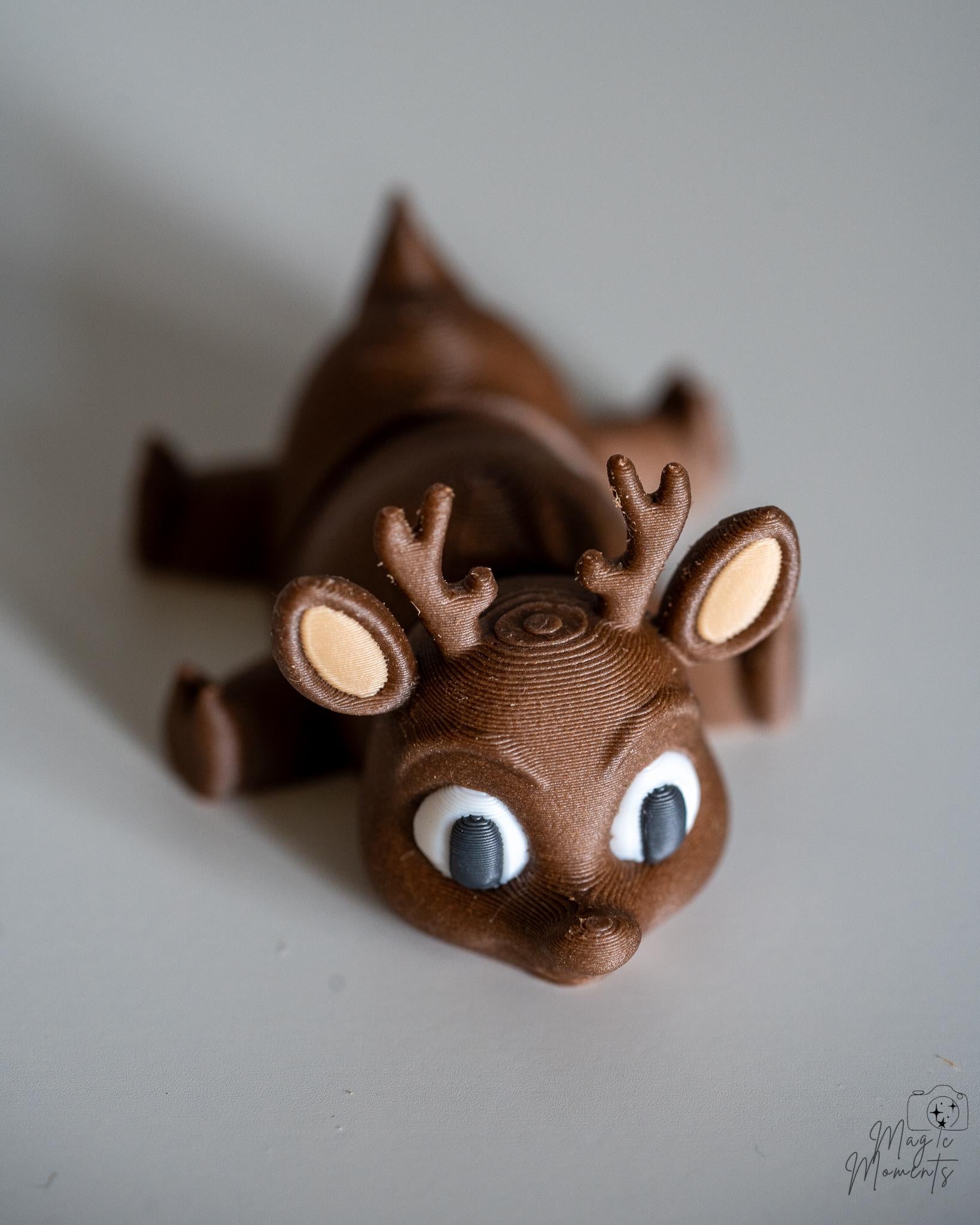 cute reindeer figurine 3d printed christmas animal