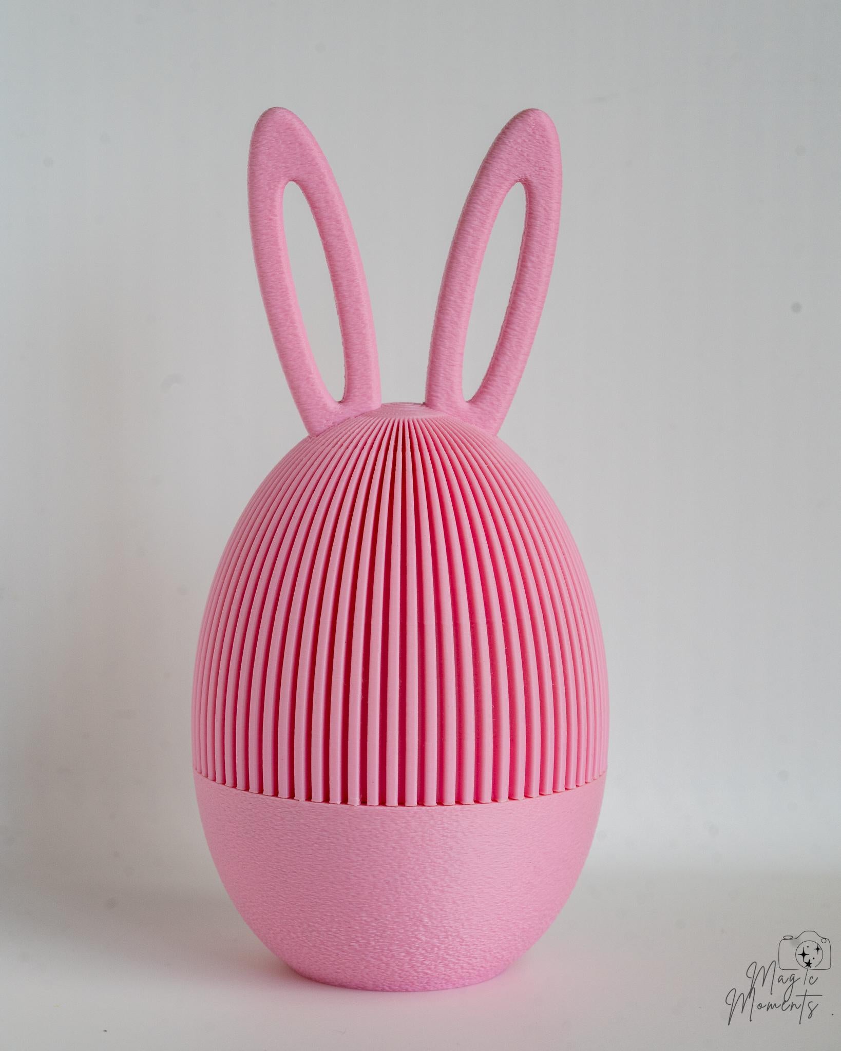 Bunny Egg Container - 3D Printed Easter Rabbit Treat Holder Decor