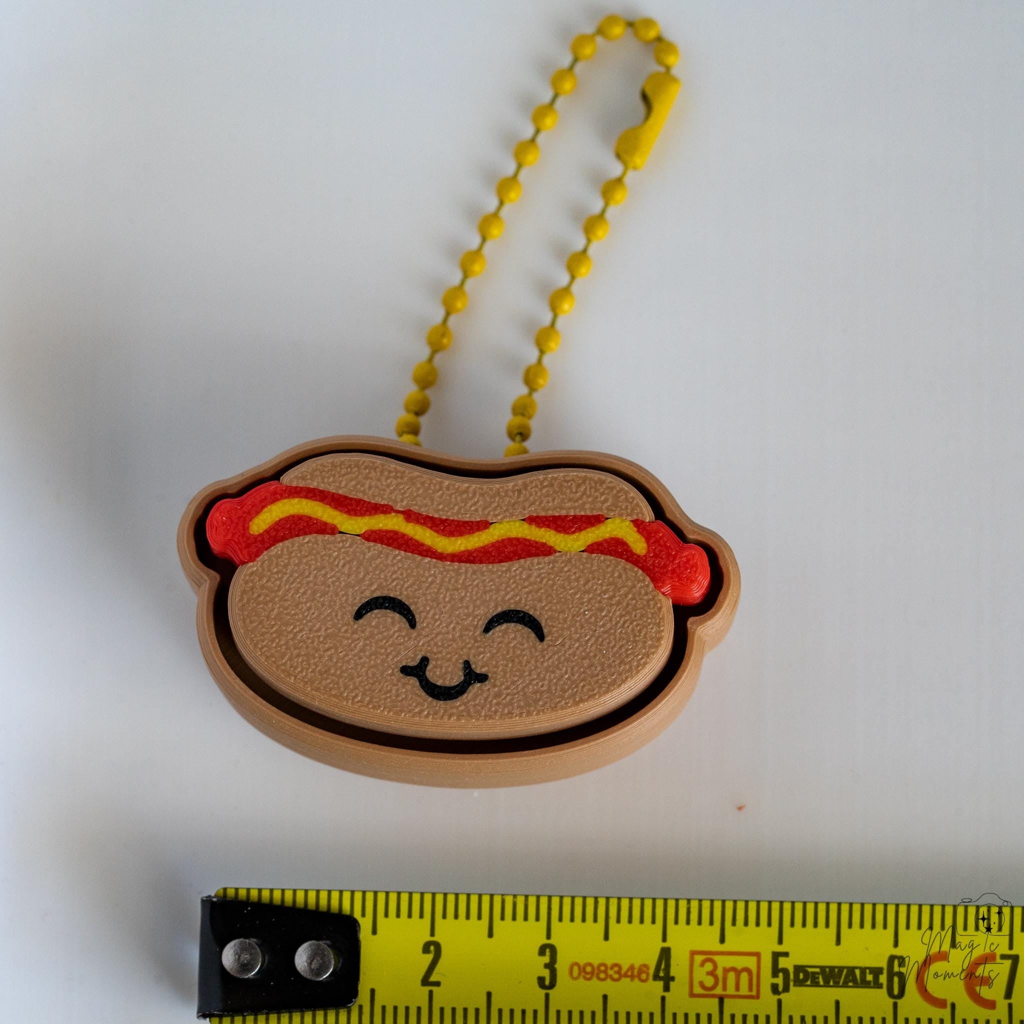 cute hotdog keychain clicker
