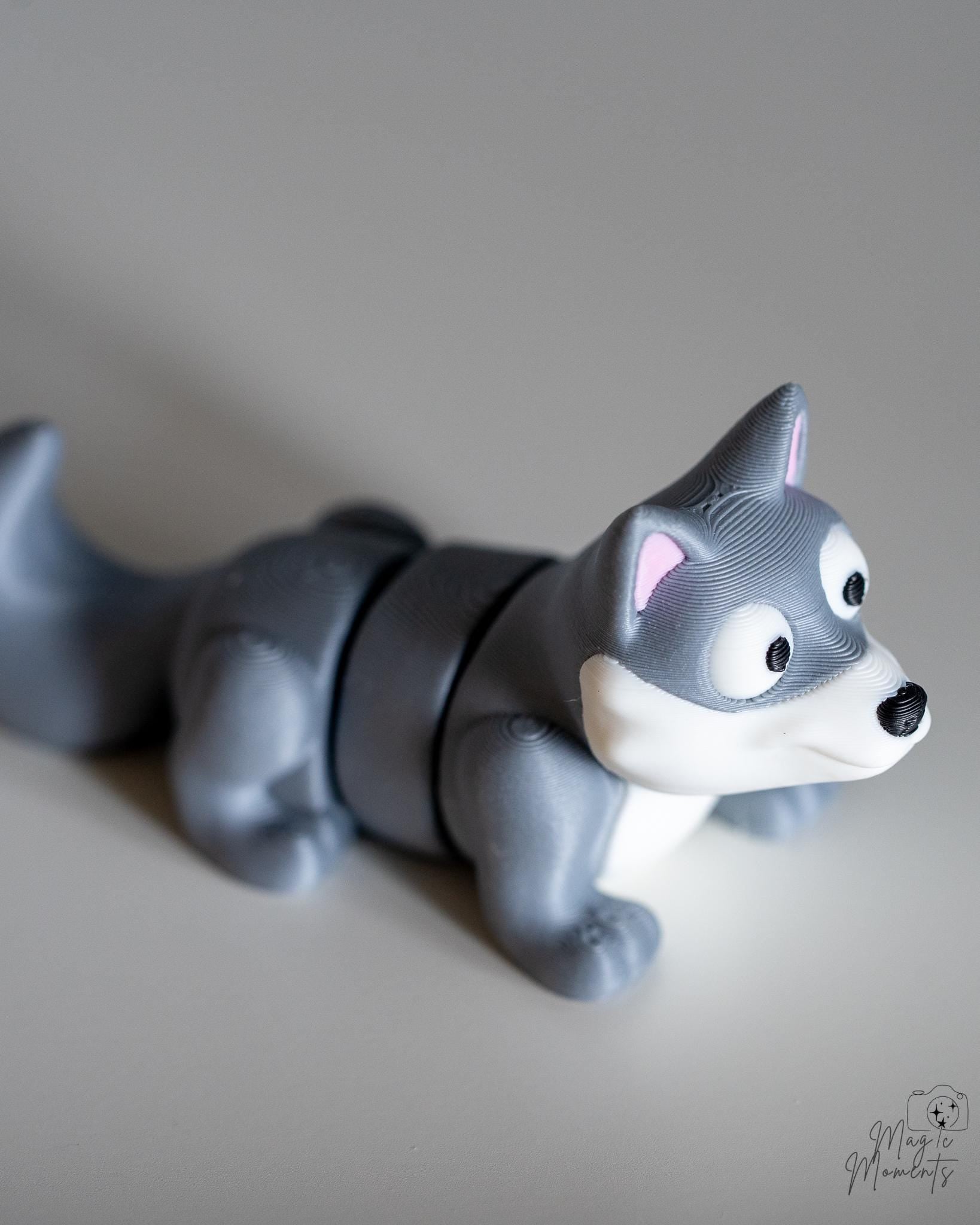 wolf figurine 3d printed woodland animal