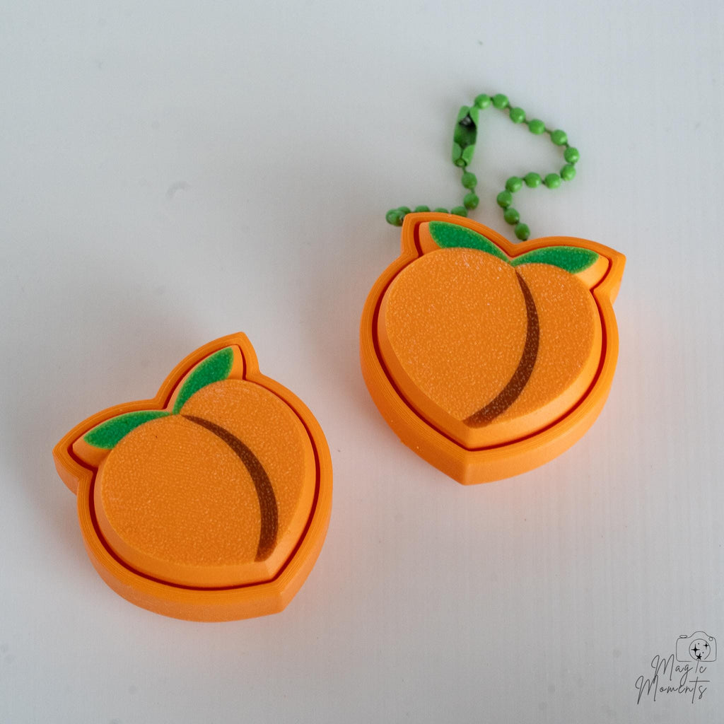 peach emoji keychain 3d printed clicker charm