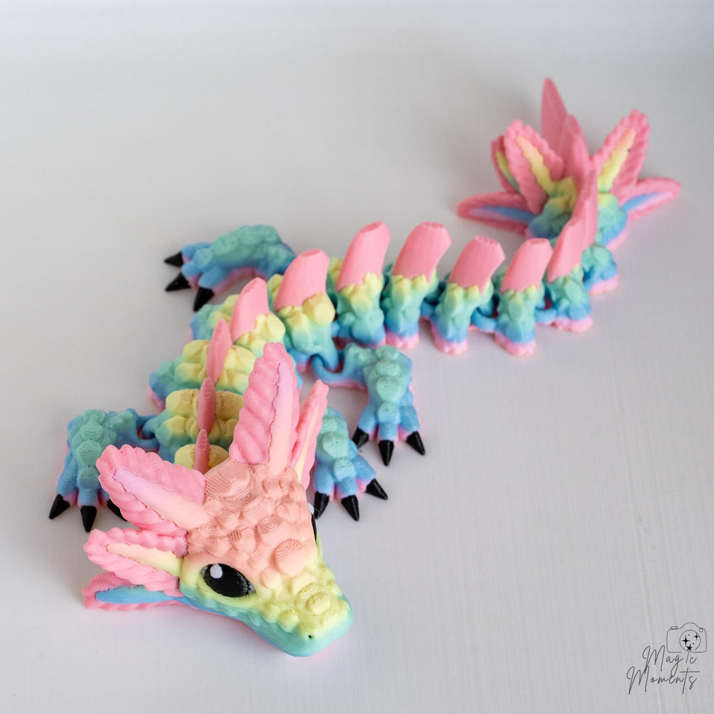 Axolotl Dragon - Articulated 3D Printed Fantasy Axolotl Figure