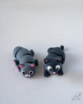 two cute articulated cats figurine 3d printed animal decor
