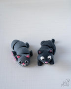 two cute articulated cats figurine 3d printed animal decor