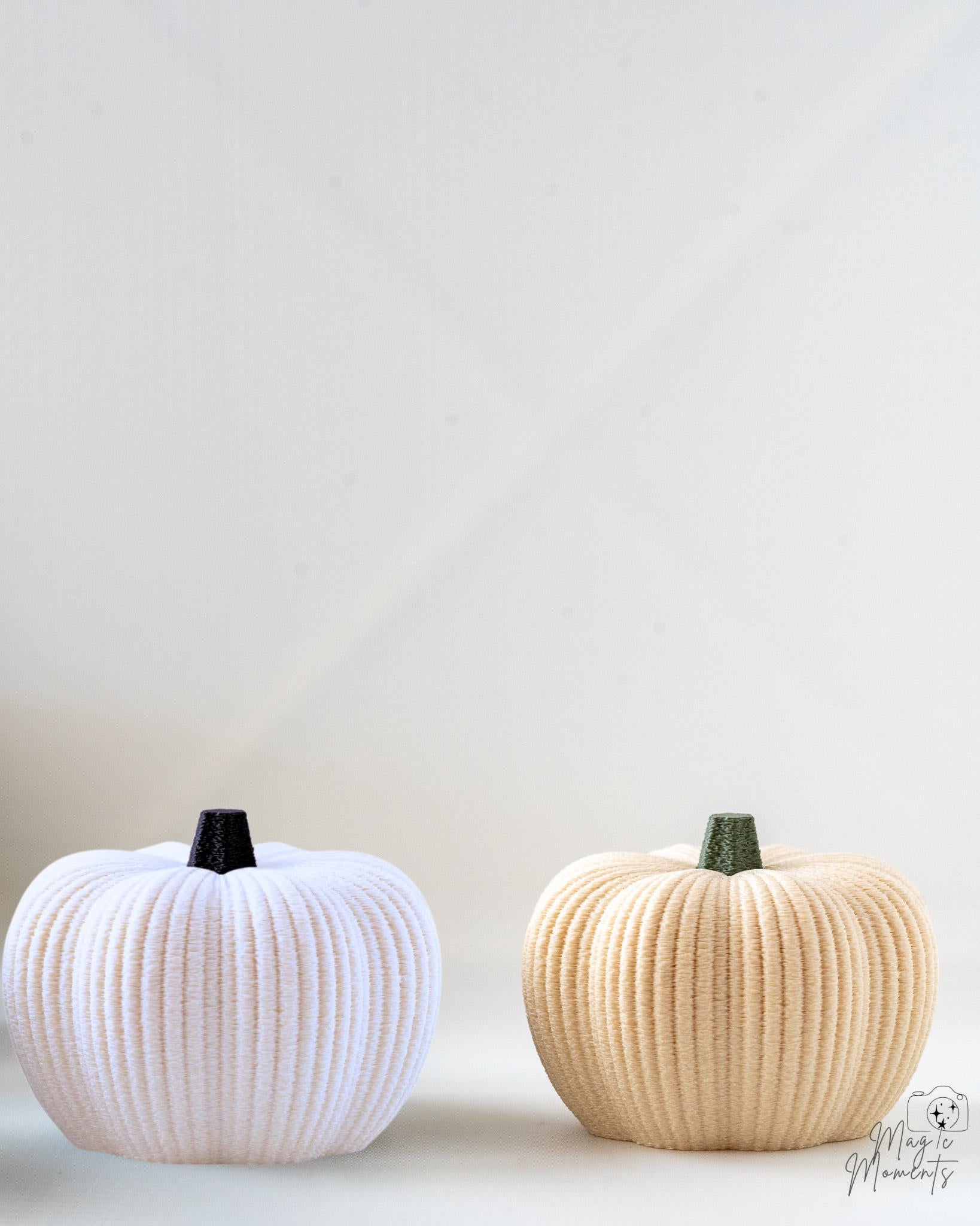 mini fuzzy pumpkin decor set 3d printed autumn pumpkins